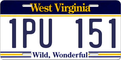 WV license plate 1PU151