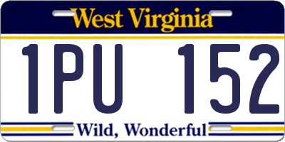 WV license plate 1PU152