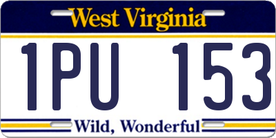 WV license plate 1PU153