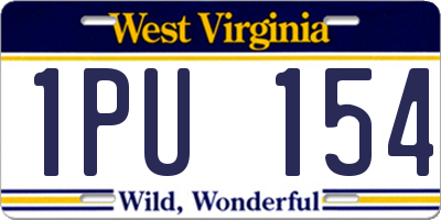 WV license plate 1PU154