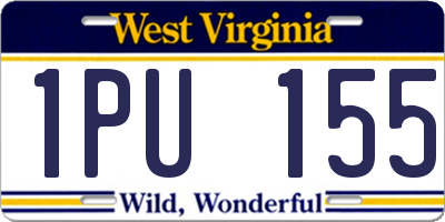 WV license plate 1PU155