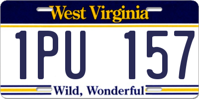 WV license plate 1PU157