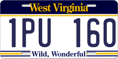 WV license plate 1PU160