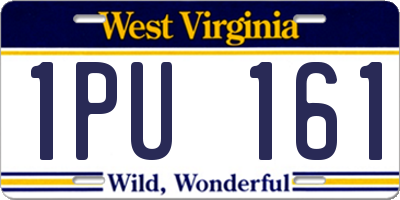 WV license plate 1PU161
