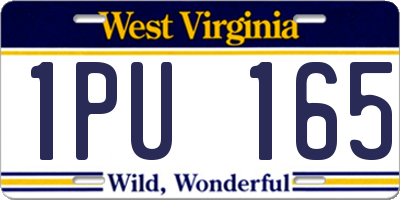 WV license plate 1PU165