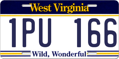WV license plate 1PU166