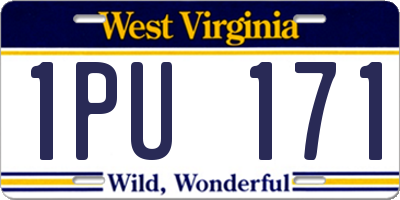 WV license plate 1PU171