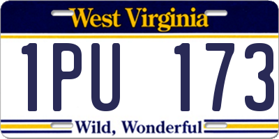 WV license plate 1PU173
