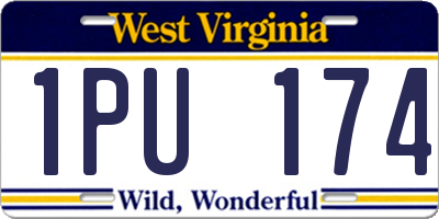 WV license plate 1PU174