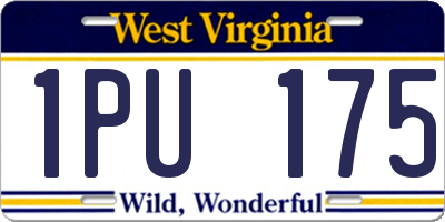 WV license plate 1PU175