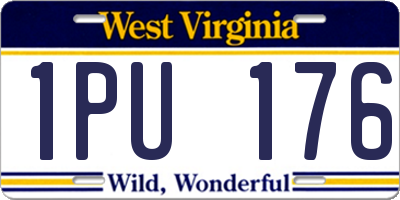 WV license plate 1PU176