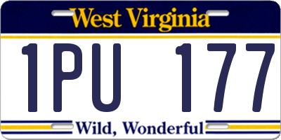 WV license plate 1PU177