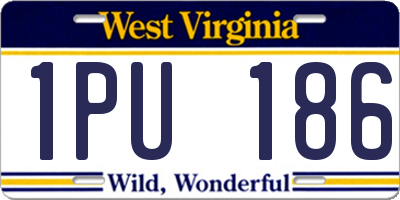 WV license plate 1PU186