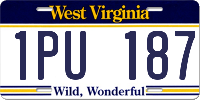 WV license plate 1PU187