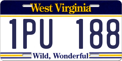 WV license plate 1PU188