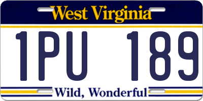 WV license plate 1PU189
