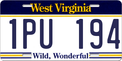 WV license plate 1PU194