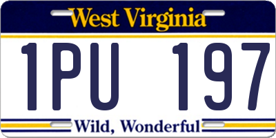 WV license plate 1PU197