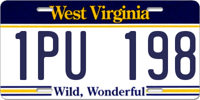 WV license plate 1PU198
