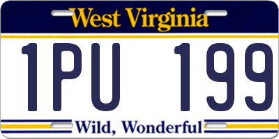 WV license plate 1PU199