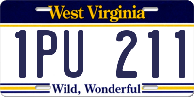 WV license plate 1PU211