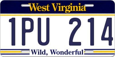 WV license plate 1PU214