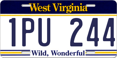 WV license plate 1PU244