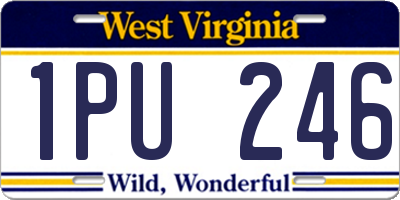 WV license plate 1PU246