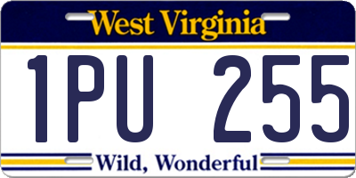 WV license plate 1PU255