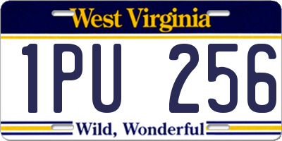 WV license plate 1PU256