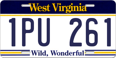 WV license plate 1PU261