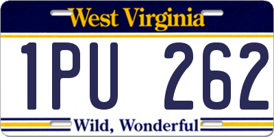 WV license plate 1PU262