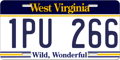 WV license plate 1PU266
