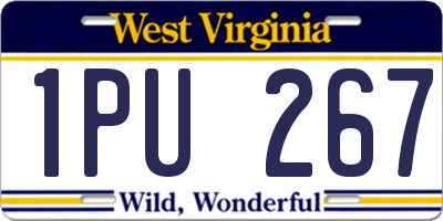 WV license plate 1PU267