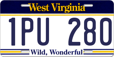 WV license plate 1PU280