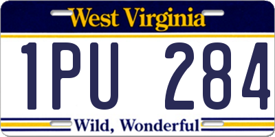 WV license plate 1PU284