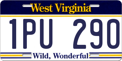 WV license plate 1PU290