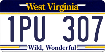 WV license plate 1PU307