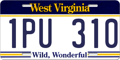 WV license plate 1PU310