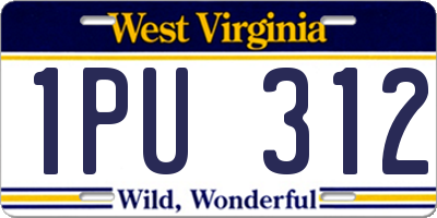 WV license plate 1PU312