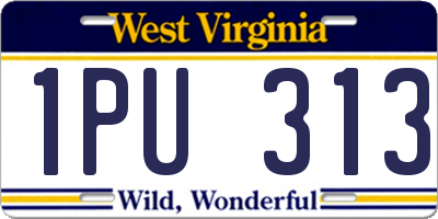 WV license plate 1PU313