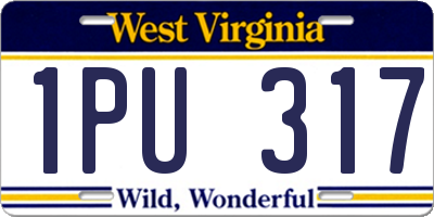 WV license plate 1PU317