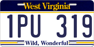 WV license plate 1PU319