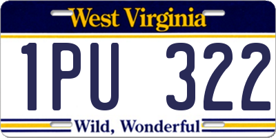 WV license plate 1PU322
