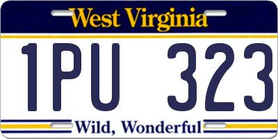WV license plate 1PU323