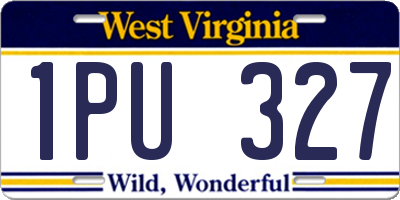 WV license plate 1PU327