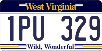 WV license plate 1PU329