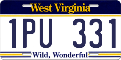 WV license plate 1PU331