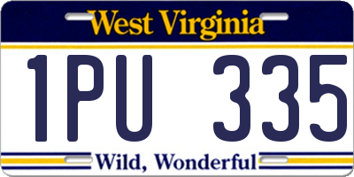 WV license plate 1PU335