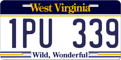 WV license plate 1PU339